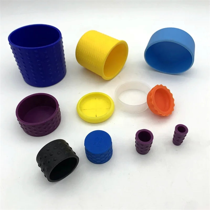 5CM Diameter Good Quality Multi Colors Silicone Plastic Bottle Caps