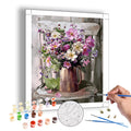Diy Painting by Numbers for Adults Purple Flowers Vase Custom Handmade Paint by Numbers Art Crafts Home Decor for Beginners