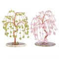 New Willow Crystal Fortune Tree Natural Healing Stone Feng Shui Money Tree With Agate Base Creative Home Office Table Decoration