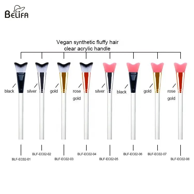 Eyeshadow Makeup Removing Cleaning Spoolie Brush Acrylic Curved Swoop Eyelash Extension Lash Cleansing Brush