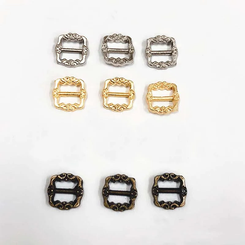 3.5MM Craft Accessories Metal Alloy Button Mini Embossed Buckle Craft Decorative Cartoon Bulk Gold Doll Toy Clothing Buttons