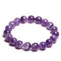 Boasta Fashion Simple Minimalist Trendy Bracelet Amethyst Beads Purple Crystal Healing Natural Stone Sizes 6mm 8mm 10mm 12mm MegaBDM