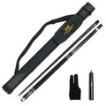Billiard Yfen Cue 100% Carbon Fiber Shaft Maple Wood Butt 1/2 Pool Cue with Telescopic Extension and YF Bag and Cue Clean Towel