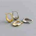 Bohemia Style U Shape 18k Gold 925 Sterling Silver Fashion Huggie Hoop Earrings for Women