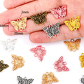 6 ColorsDouble Hole butterfly Charms for Bracelets Necklace Pendant DIY Handmade Jewelry Making Accessories 20*16mm D2129