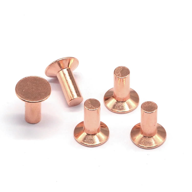 China Manufacturer's New Brand Custom Red Copper Countersunk Head Solid Rivets Factory Supplier