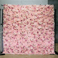 Factory Direct Sales Customized Pink Faux Flower Wall Backdrop 3d Flower Wall Decor Wedding Roll up Flower Wall