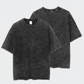 Wholesale Heavyweight Acid Washed T-Shirt Custom Casual 100% Cotton Short Sleeve Oversized Vintage Style for Men Printed Pattern