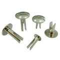 Custom Nickel Plated Stainless Steel Aluminum Truss Mushroom Snap Head Split Rivet Bifurcated Rivet for Bag