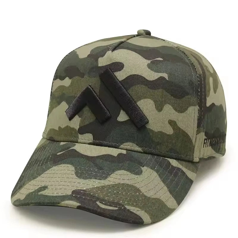 Custom 3D Puff Embroidery Logo a Frame 5 Panel Sport Camo Baseball Cap Camouflage Hat
