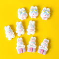 Wholesale Flatback Kawaii Rabbit and Bear Cartoon Resin Cabochon for DIY Scrapbooking Hair Bows Phone Decoration