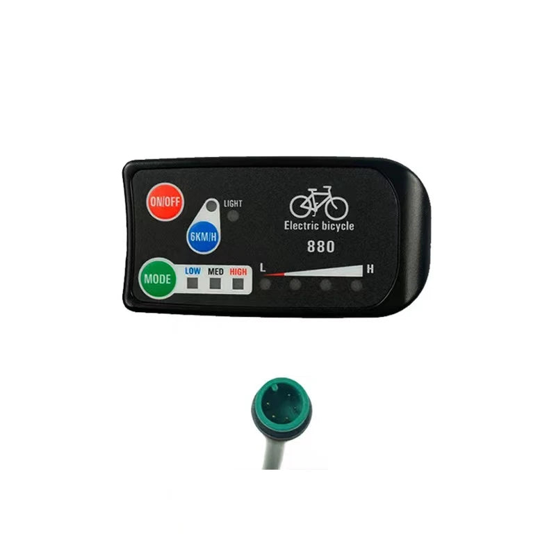 Ebike Display KT LED880 24v/36v/48v Waterproof Control Panel Durable Electric Bike Display
