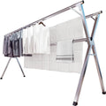 X-Shaped Stainless Steel Foldable Clothes Drying Rack Space-Saving Multifunctional for Home Use in Bathroom & Living Room
