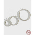 New Design Flat Needle 925 Sterling Silver Hoop Earrings Designer Hoop Earrings Women Jewelry