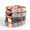 Best Seller Tweed Dog Collar & Lead Set Heavy Duty Tweed Cotton Fabric Dog Leash Matching Collar With Zinc Alloy Buckles