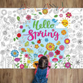 Leenice Brand Kids DIY Art Painting Roll Flexographic Printed Film Laminated Coloring Roll for Children's Stick Wall Painting