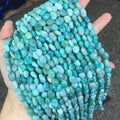 Natural 8-10mm Russian Amazonite Irregular Shape Beads Gravel Pebble Gemstone Beads Healing Energy for Jewelry Making 15"