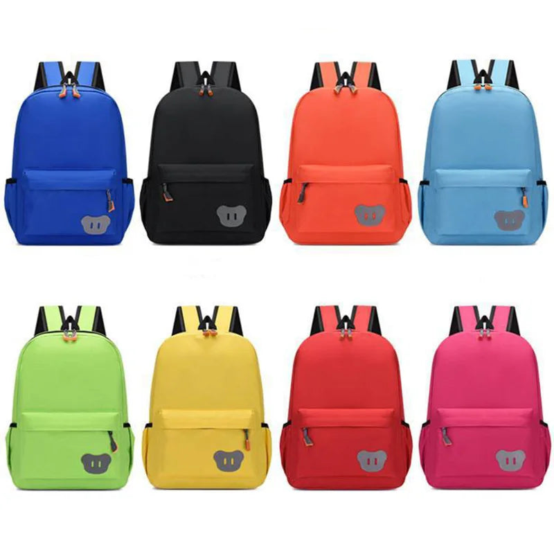 Wholesale Fashion Solid Color School Bags for Primary and Middle School Students Kid School Bag Backpack
