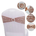 Romantic Wedding Party Chair Sashes One-Sided Sequin Stretchy Spandex Bands Bows Sequins Chair Cover Chair Sashes