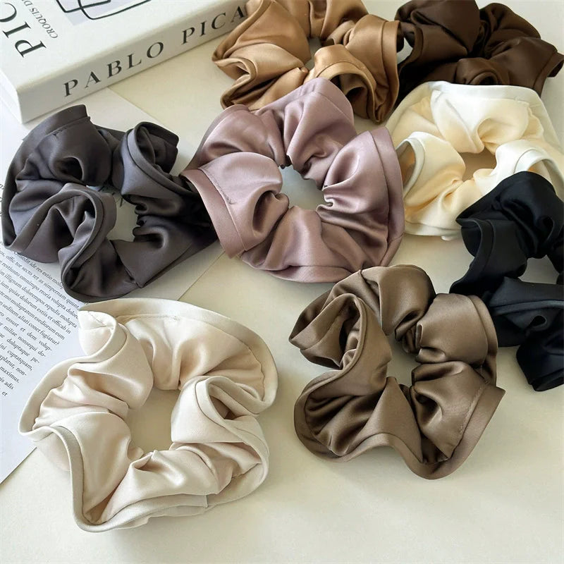 New Autumn and Winter Hair Scrunchies Wholesale Elastic French Style Matte Color Scrunchie for Hair