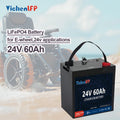 25.6V 60Ah LiFePO4 E-wheel Batteries Deep Cycle GC2 Lithium Battery 24V 60Ah for Electric Wheels 24v Applications