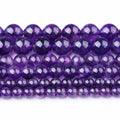 JSES Natural Brazil Dark Amethyst Crystal 4-10mm Loose Stone Beads for Jewelry Making Wholesale Gemstone Quartz Agate Jade Beads