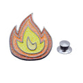 Customized Metal Crafts Manufacturer Pins Custom Lapel Metal Cute Flame Glitter Badge