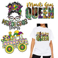 Mardi Gras Pattern Custom Plastisol Transfers Iron on Transfers for Clothes Transfers Designs Ready to Press