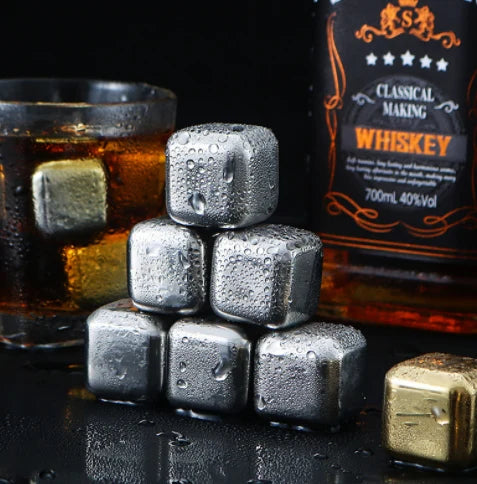 New Beauty Products 2022 Stainless Steel Ice Cubes Ice Cube Stainless Steel Whiskey Ice Cubes Reusable Cooling Chilling