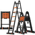 Aluminum Telescopic Foldable 6-Step Modern Ladder with 150kg Load Capacity Thickened Design for Multifunctional Engineering Use