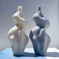 Irregular Geometric Sculptured Candle Mold Twirl Pillar Soy Wax Candles Silicone Mold for Art Deco