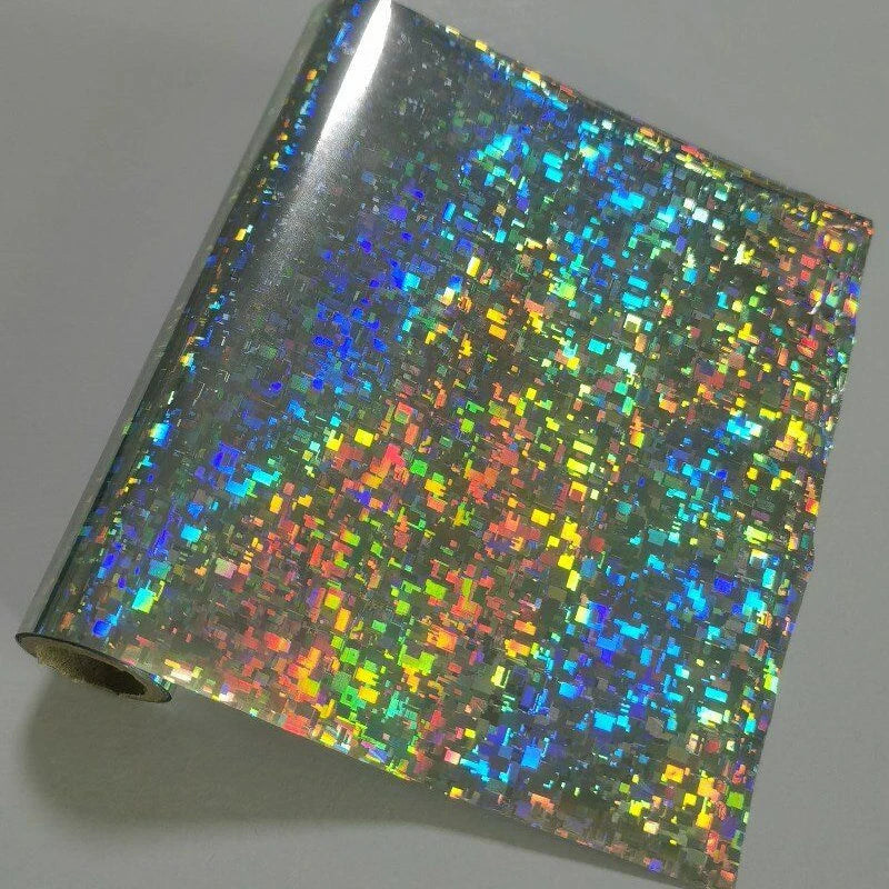 Bonedry DIY Holographic PET Foil Roll 8CM*120M Silver/Gold Maze Bait Transfer Printing Function 64CM*120M Metallic Application