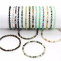 Natural Gemstone Round Beads Stretch Woman Bracelets Adjustable  Custom Agate Feng Shui Friendship Jade Men Bead Bracelet