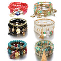 Dropshipping Products Boho Designer Charms Couple Beaded Bracelet Sets Custom Logo Lovers Bracelet Stock Jewelry