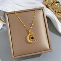 Fashion Stainless Steel Pendant in One Hundred Languages I Love You Necklace Female Moon Projection Jewelry Necklace