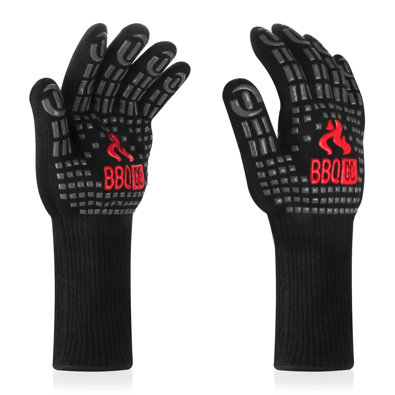 1472 Degrees Fahrenheit Extreme Heat Resistant INKBIRD 14 Inch BBQ Mitts with Non-Slip Silicone