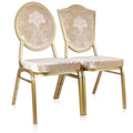Modern Luxury Moroccan Style Banquet Chairs Latest Back Iron Metal Furniture for Weddings Events Hotels Outdoor Dining
