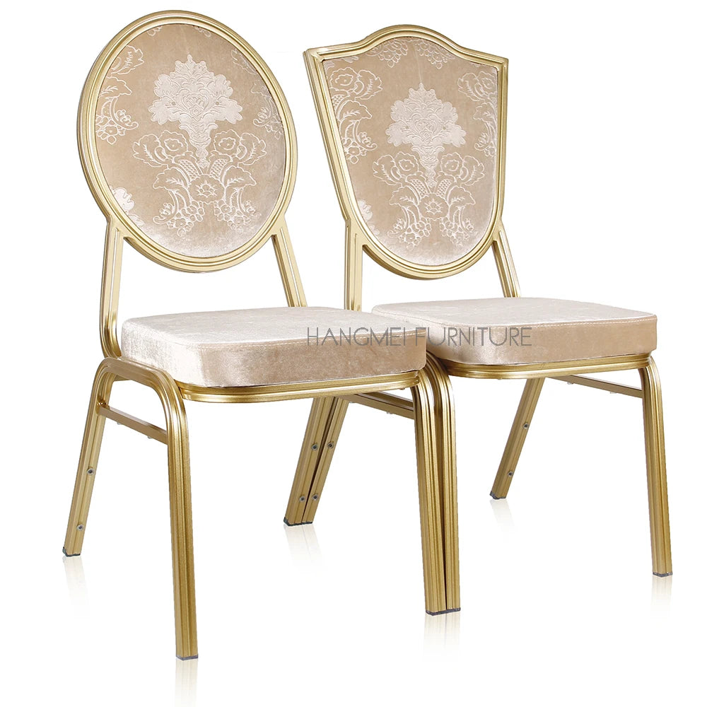 Modern Luxury Moroccan Style Banquet Chairs Latest Back Iron Metal Furniture for Weddings Events Hotels Outdoor Dining