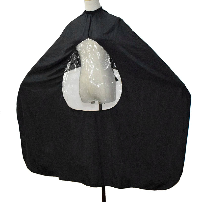 Wholesale Salon Equipment Beauty Salon Hairdressing Transparent Window Barber Waterproof Custom Hair Cutting Cape