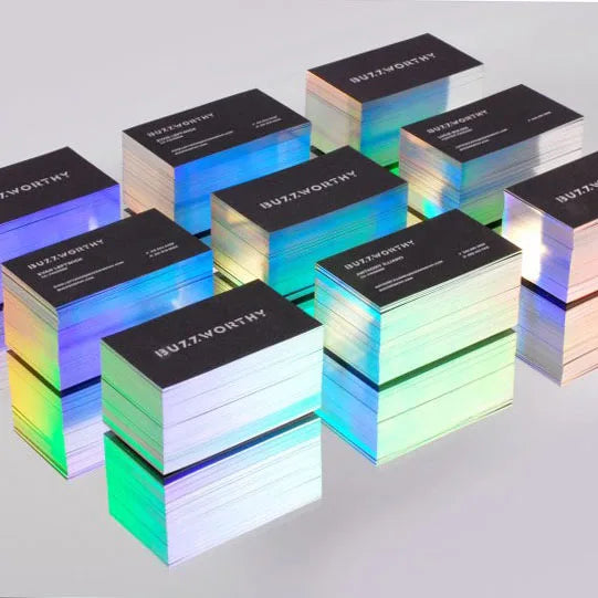 Die Cut Edge Color Laser Foil Black Card Luxury Custom Name Card Paper Business Card Printing