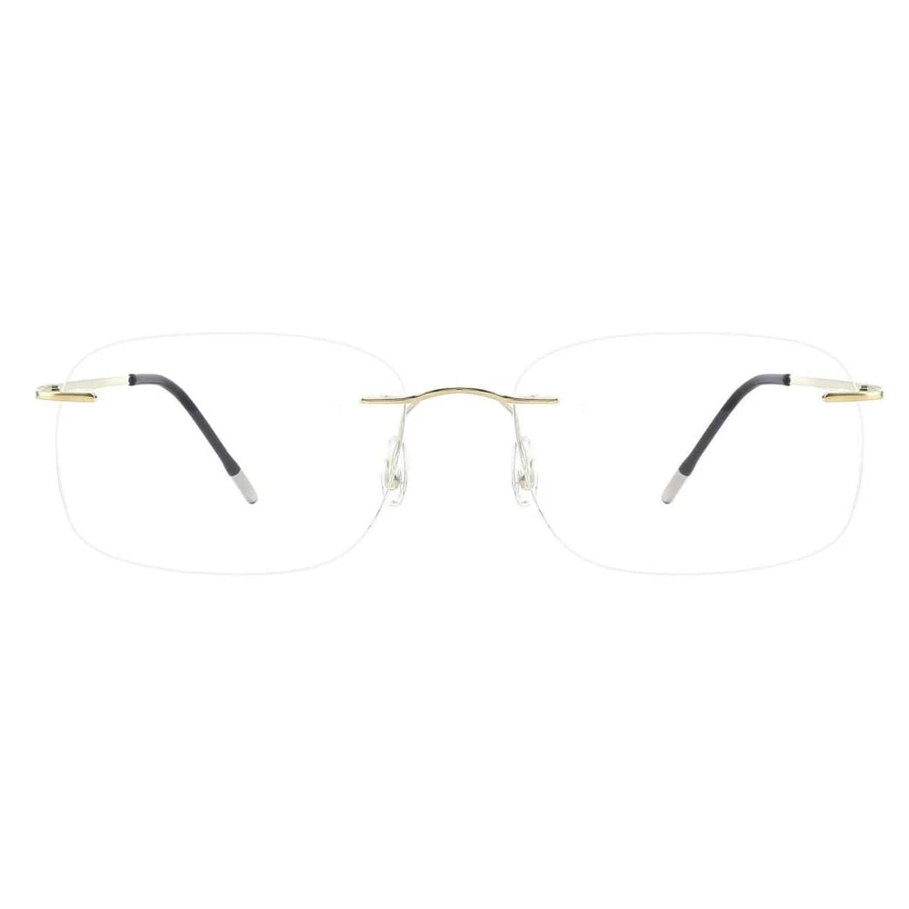 High End Titanium Black Custom Logo Eyewear Flexible Spectacle Eyeglass Frames Rimless Titanium Optical Glasses