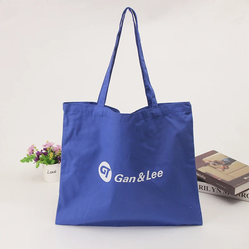 Custom Printed Eco-Friendly Cotton Canvas Tote Shopping Bags Low MOQ Fashion Style for Daily Use and Reusable Gift Packaging