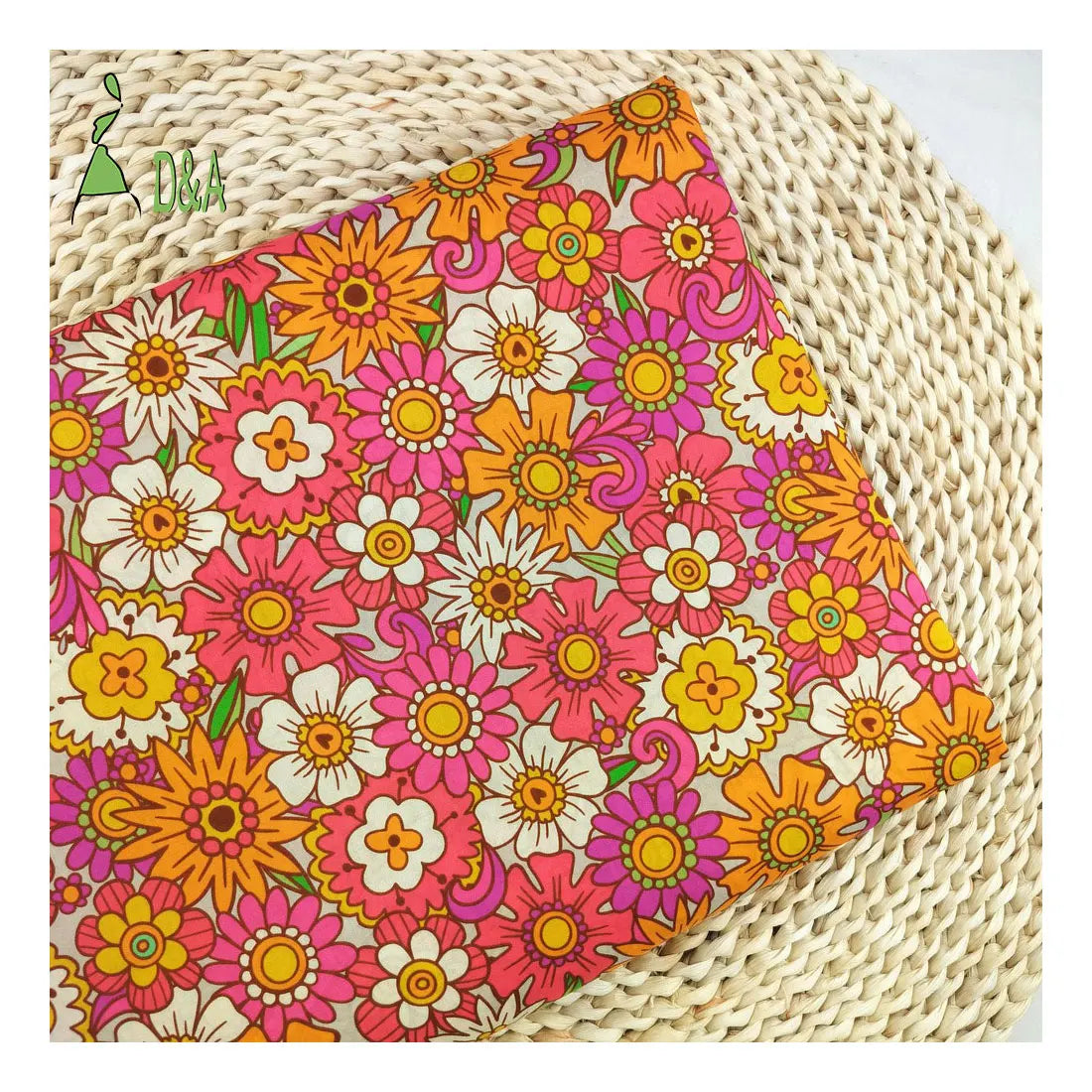 Wholesale 100% Cotton Poplin Textile Material Sunflower Printed for Kid's Clothing-Use on Crafts Shirts Covers Great for Girls