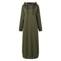 2024 Muslim Women Solid Hoodies Dress Long Sleeve Abaya Dubai Robes Tops Hooded Dresses