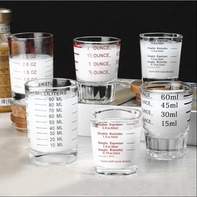 30/60/90ML Glass Measuring Cup with Scale Espresso Shot Liquid Ounce Kitchen Measure Tool Coffee Supplies Commercial Food Buyers