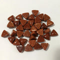 DIY Hot Seller Big Sale Special Gold Sand Stone 10mm Triangle Cabochon Crafts