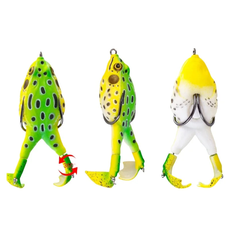 New Design Rotating Legs Thunder Frog Fishing Lure 9cm/13.5g Floating Bionic Soft Lure Carp Fishing
