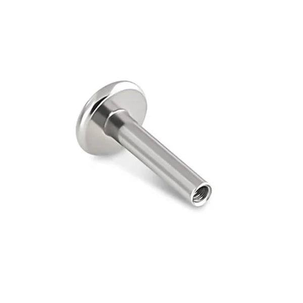 ASTM F136 Implant Grade Titanium 16G Flat Back Disc Lip Labret Stud Post Piercing Internally Threaded Fashion Body Jewelry