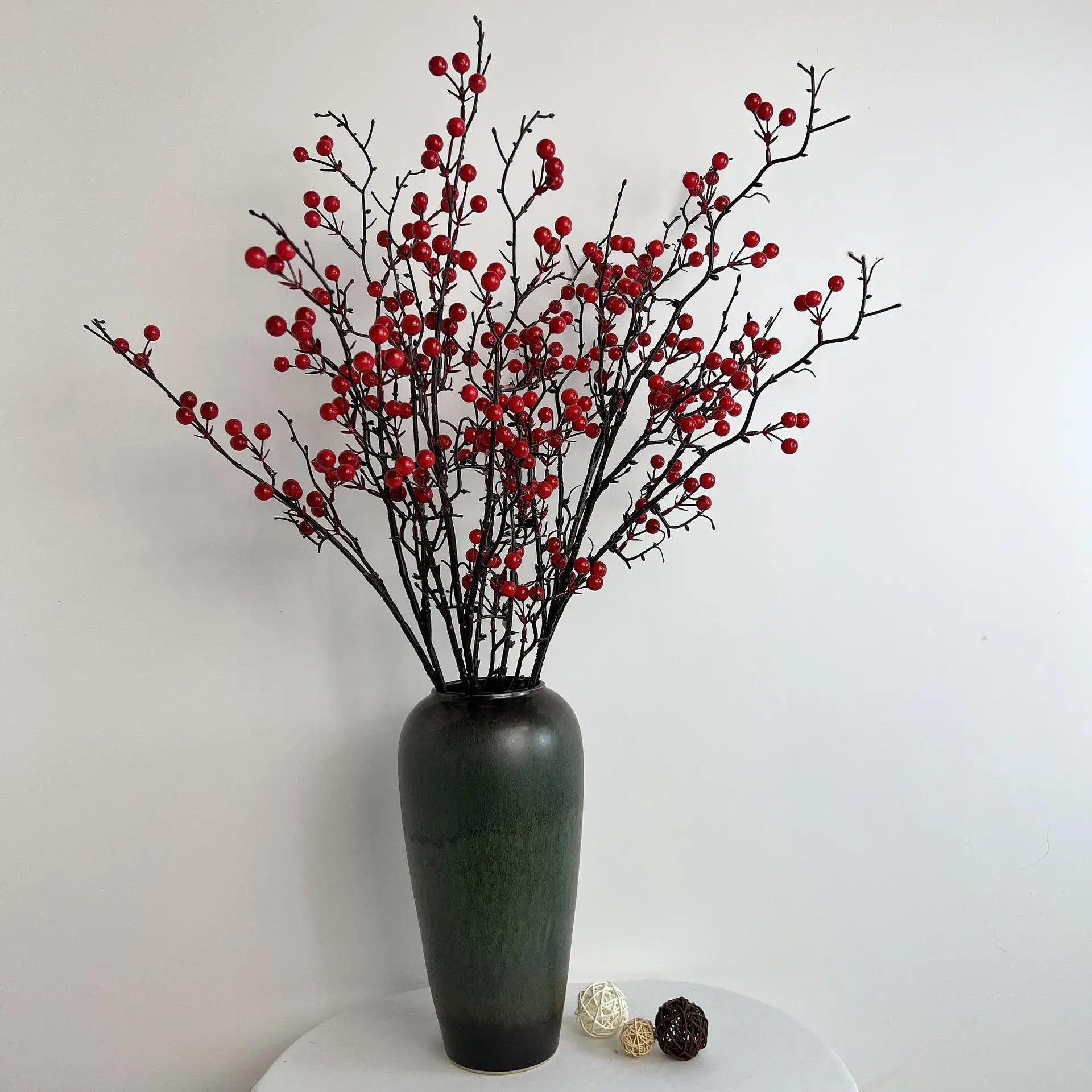 Simulated Red Fruit Silk Flower Decoration Flower Arrangement Fortune Fruit Christmas Home Decoration