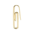 LOZRUNVE 925 Sterling Silver Plain Gold Plated Fashion Paper Clip Earring Hook